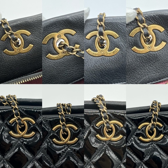 Authentic Chanel patent leather Paris Salzburg CC eyelet medium tote - Picture 15 of 17